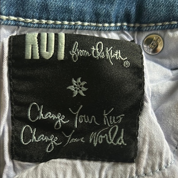 Kut from the Kloth Jessica High Rise Straight Leg Indigo Denim Pants Size 6 - Picture 5 of 6